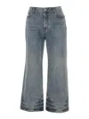 JUUNJ BLUE JEANS WITH BELT LOOPS AND PANELLED DESIGN IN DENIM MAN