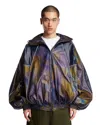 Juunj Blue Patterned Windbreaker Jacket In Multi