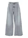 Juunj Pleated Five-pocket Jeans In Gray