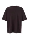Juunj Bordeaux T-shirt With Logo Embroidered On The Front And Print On The Back In Burgundy