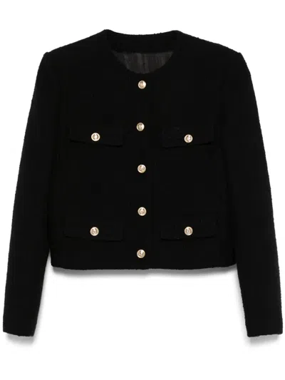 Juunj Bouclé Blazer In Black