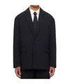 Juunj Button-down Flat-collar Blazer In Black