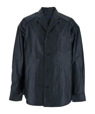 Juunj Button-down Long-sleeved Shirt In Blue
