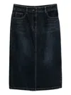 Juunj Button Fasten Denim Skirt In Blue