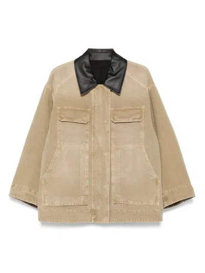 Juunj Canvas Jacket In Neutrals
