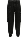 Juunj Black Faded Denim Cargo Pants In Black