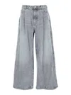 Juunj Pleated Five-pocket Jeans In Blue