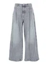 Juunj Pleated Five-pocket Jeans In Gray