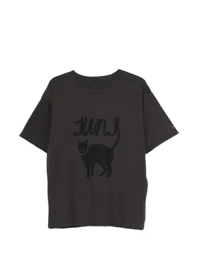 Juunj Cat-print T-shirt In Gray