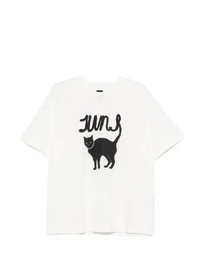 Juunj Cat-print T-shirt In White