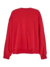 JUUNJ RED OVERSIZED SWEATSHIRT WITH GRAPHIC PRINT IN COTTON MAN