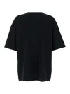 JUUNJ BLACK OVERSIZE T-SHIRT WITH REAR GRAPHIC PRINT IN COTTON MAN