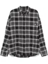 Juunj Gray Crinkled Check Shirt In Grey