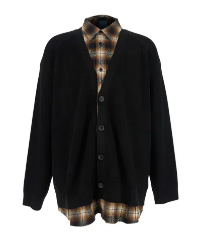 JUUNJ CHECK PATTERN SWEATER
