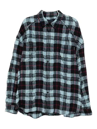 Juunj Check-printed Shirt In Blue