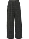 Juunj Checked Straight Trousers In Grey