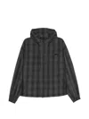 Juunj Check-pattern Hooded Jacket In Black