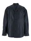 Juunj Coated Cotton Tailored Collar Shirts In Blue
