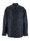 Juunj Coated Cotton Tailored Collar Shirts In Blue