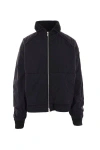 Juunj Shearling-trim Bomber Jacket In Black