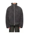 Juunj Collared Zipper Down Jacket In Gray