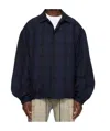Juunj Core Check Overshirt In Black