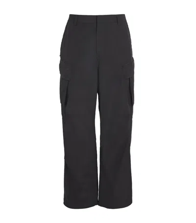 Juunj Cotton-blend Cargo Trousers In Black