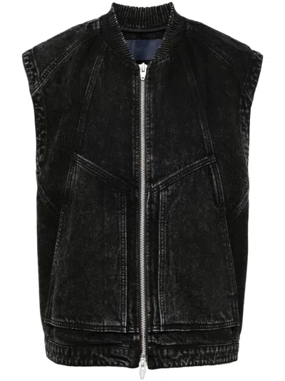 Juunj Cotton Gilet In 5 Black