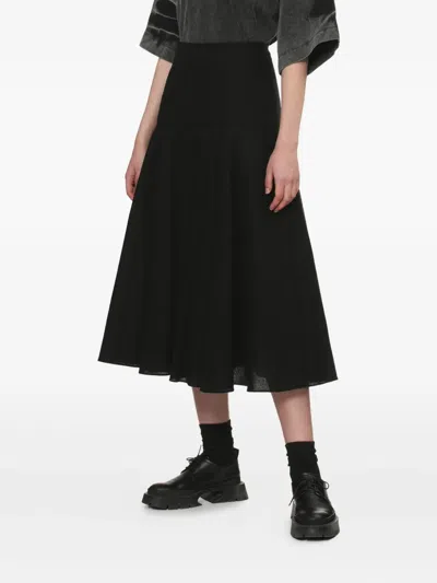 Juunj Cotton Skirt In Black