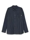 Juunj Crease-effect Shirt In Blue
