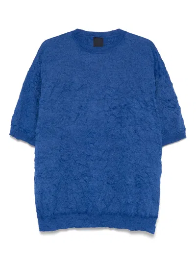 Juunj Crease-effect T-shirt In Blue