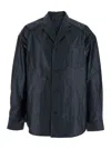 Juunj Coated Cotton Tailored Collar Shirts In Blue