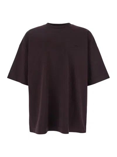 Juunj Dark Brown Crew Neck T-shirt