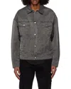 Juunj Dark-wash Denim Jacket In Black