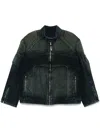 Juunj Denim Bomber Jacket In Blue