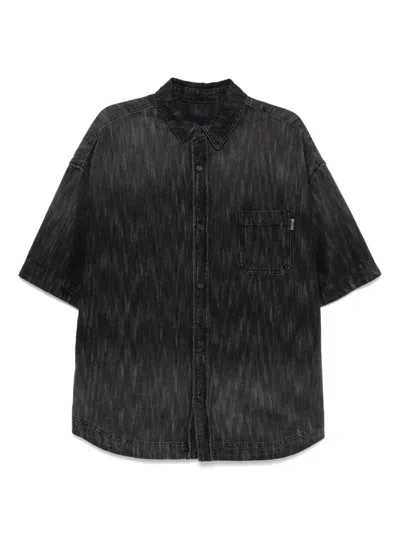 Juunj Denim Short-sleeved Shirt In Black