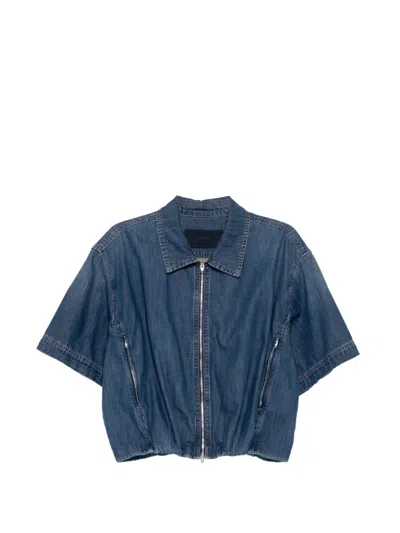 Juunj Denim Zipped Jacket In Blue