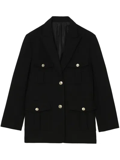 Juunj Double-breasted Blazer In ブラック
