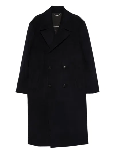 Juunj Double-breasted Coat In Black