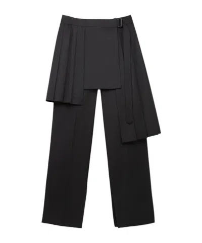 JUUNJ DOUBLE LAYERED CASUAL PANTS