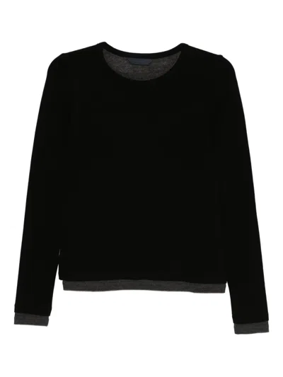 Juunj Double-layered T-shirt In Black
