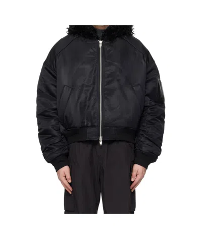 Juunj Double-sided Pilot Cotton Coat In Black