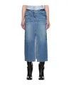 Juunj Blue Double Waist Denim Midi Skirt