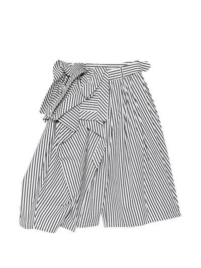 Juunj Double-waisted Wrapping Trousers In Black