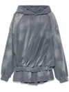 Juunj Draped Hoodie In Blue