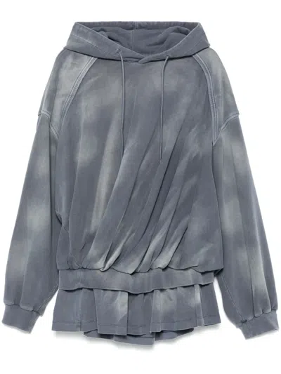 Juunj Draped Hoodie In Blue