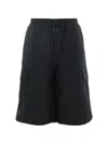 Juunj Drawstring Cargo Shorts In Black