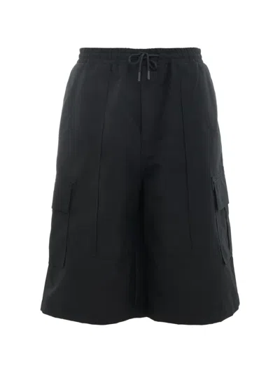 Juunj Drawstring Cargo Shorts In Black
