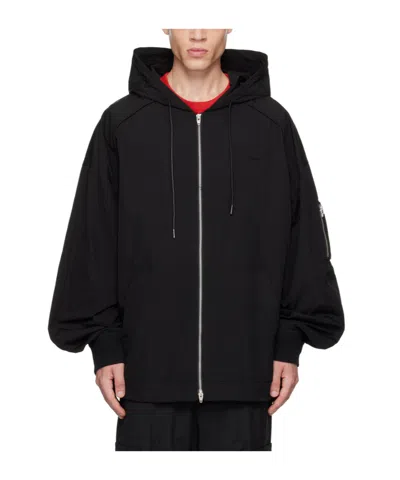 Juunj Black Puckering Track Jacket In 5 Black