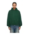 Juunj Green Distressed Hoodie In Green
